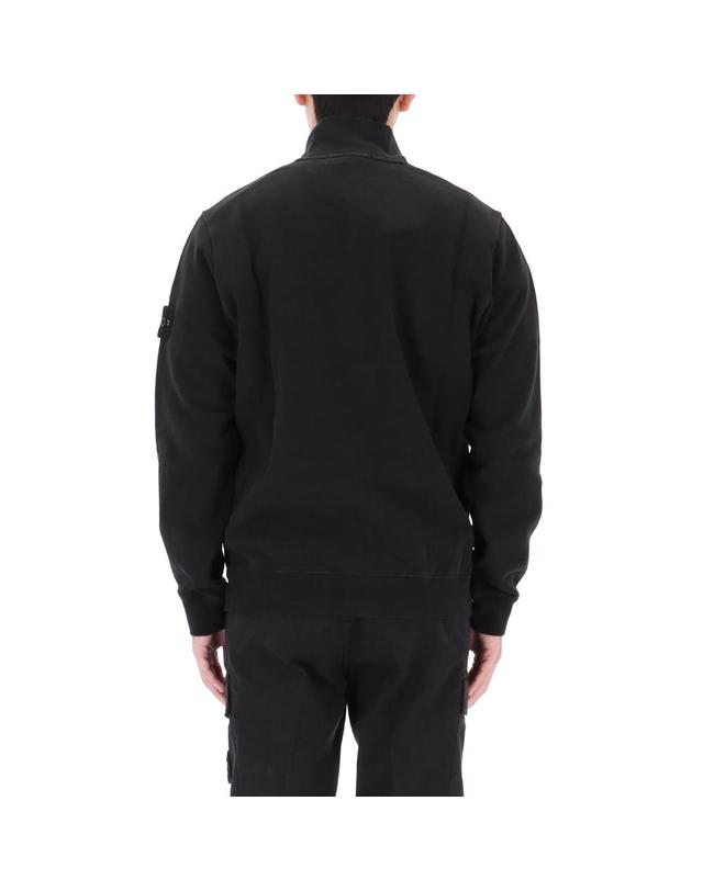 스톤아일랜드 26FW 스톤아일랜드 와펜 패치 반집업 스웨트셔츠 6100068 S0A20 V0029 착용컷