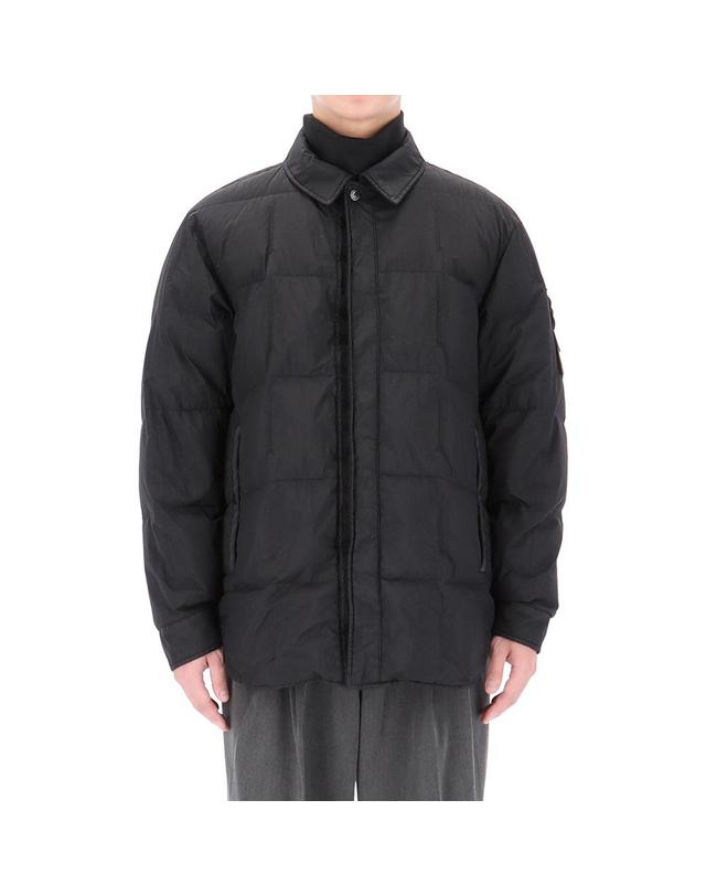 스톤아일랜드 26FW 스톤아일랜드 가먼트 다이드 크링클랩스 카라 다운 자켓 4100033 S0A23 V0029 착용컷