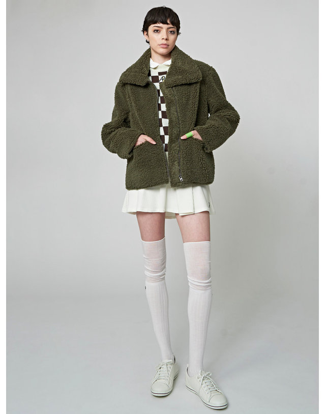 애스플래폼 AW22AS01 시어 하이 니삭스_화이트 착용컷