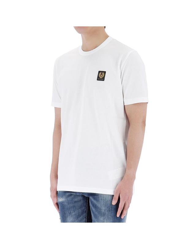 벨스타프 벨스타프 로고 패치 티셔츠 100055 WHITE 착용컷