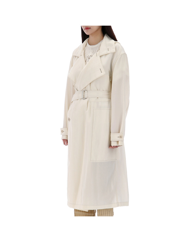 르메르 르메르 66사이즈 럭키찬스 더블 브레스티드 라이트 오버핏 트렌치 코트 CO188 WH002 착용컷