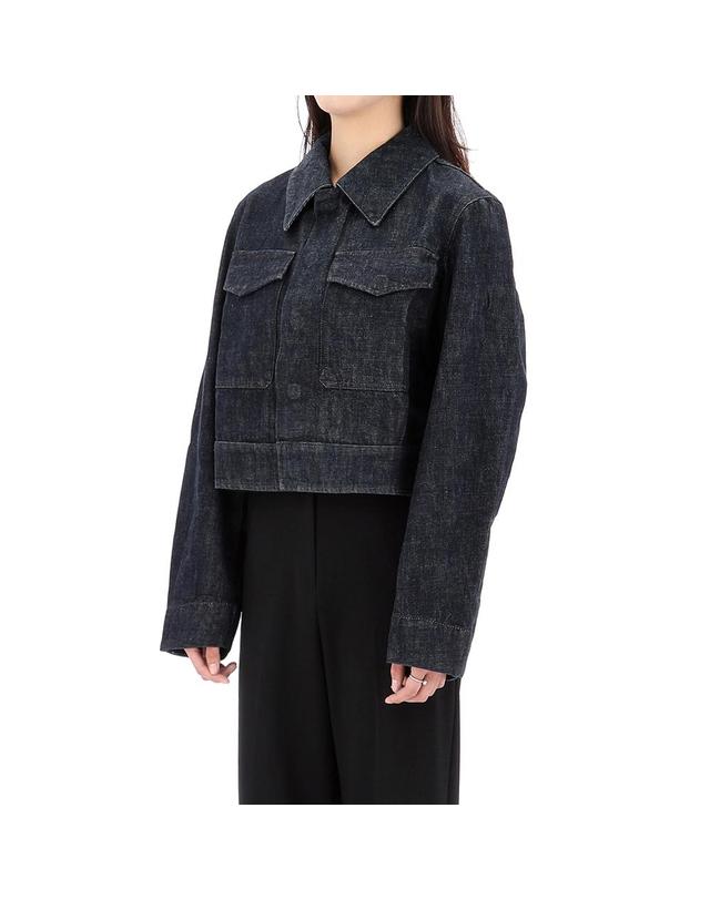 르메르 르메르 66사이즈 럭키찬스 더블 포켓 크롭 데님 자켓 OW1139 LD068 BL760 착용컷