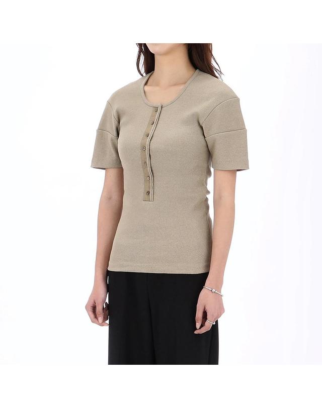 르메르 26SS 르메르 HENLEY 헨리 반팔 티셔츠 TS0005 LJ1030 GR609 착용컷