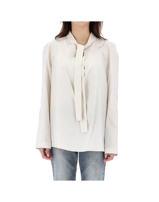 르메르 26SS 르메르 ASCOT 타이 블라우스 SH1218 LF1500 WH048 착용컷