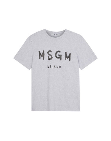 MSGM 반팔 티셔츠 2000MM510 200005 94 브러쉬 로고