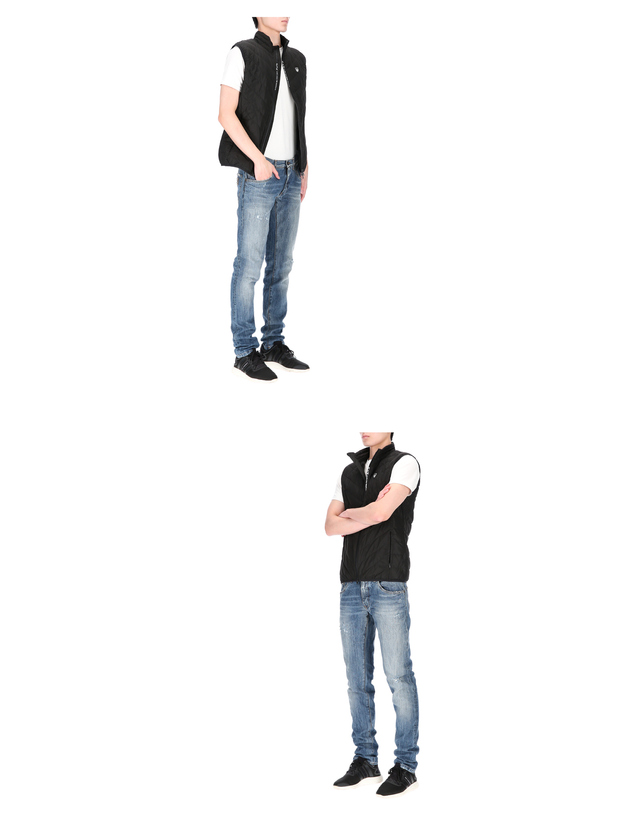 엠포리오 아르마니 엠포리오아르마니 EA7 로고 8NPQ03 PNE1Z 1200 남성 경량 덕다운 베스트 착용컷