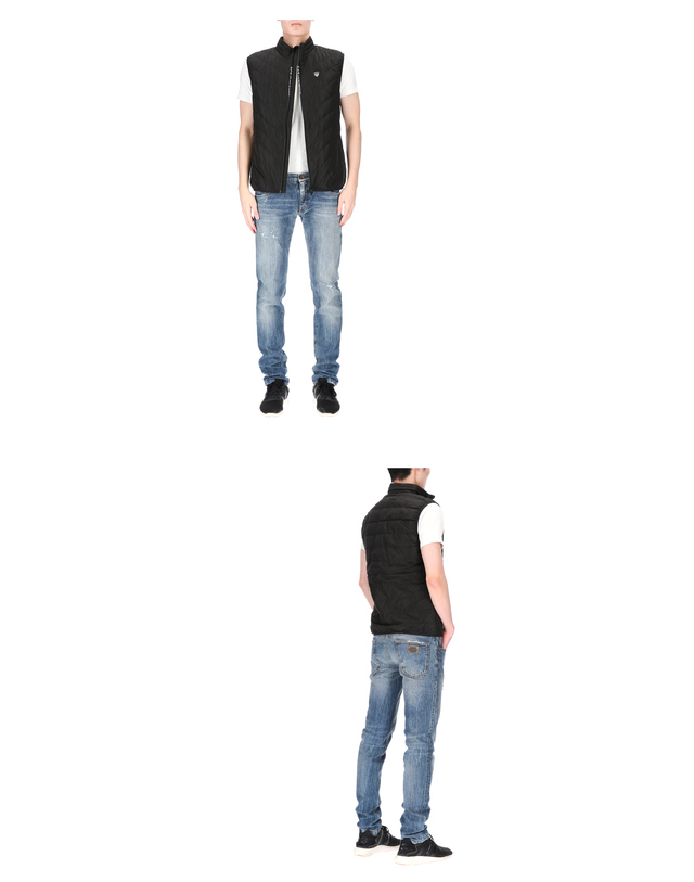 엠포리오 아르마니 엠포리오아르마니 EA7 로고 8NPQ03 PNE1Z 1200 남성 경량 덕다운 베스트 착용컷