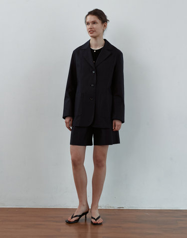 Set-up wide pocket casual jacket [D/NAVY]