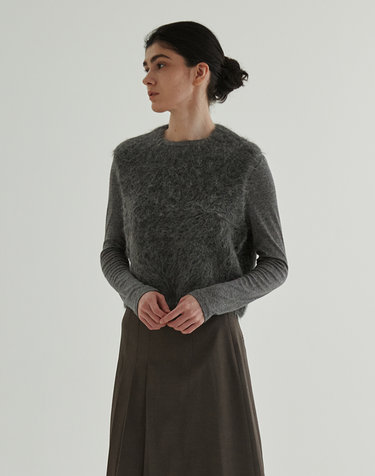 Hairy Alpaca vest (charcoal)