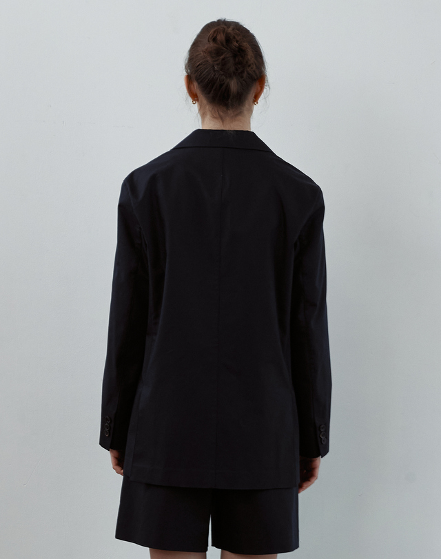 스텝어라운드 Set-up wide pocket casual jacket [D/NAVY] 네이비 착용컷
