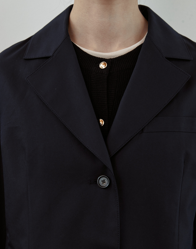 스텝어라운드 Set-up wide pocket casual jacket [D/NAVY] 네이비 착용컷