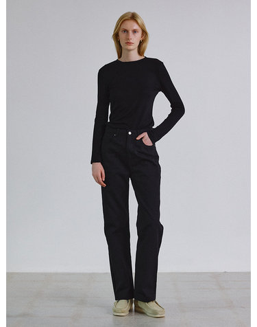 Straight soft jean_BLACK