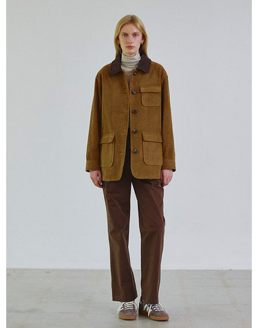 Corduroy work jacket_CAMEL