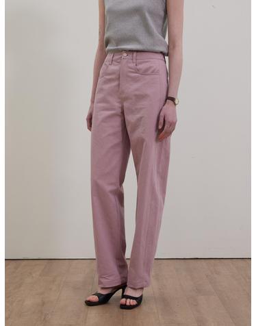 Pigment washing panel pants_PINK