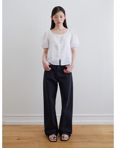Kintra straight washing denim_BLACK