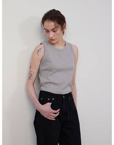 Span rib sleeveless_GREY