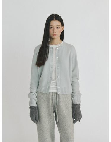 Soft Texture Raglan Knit Cardigan_MINT