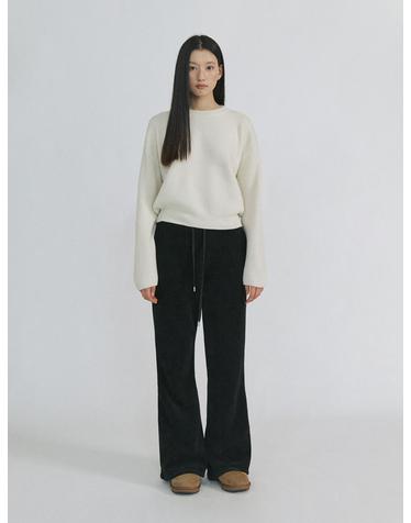 [기모선택] Fleece Lined Bootcut Banding Pants_BLACK