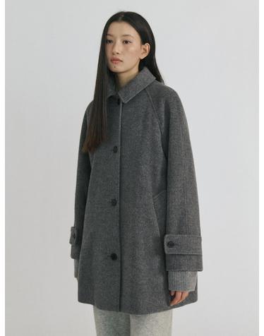 Merino Raglan Midi Coat_GREY