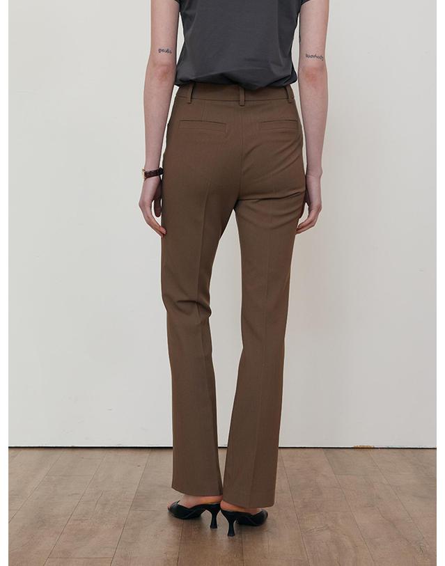 스텝어라운드 Boots cut slit pants_BROWN 브라운 착용컷
