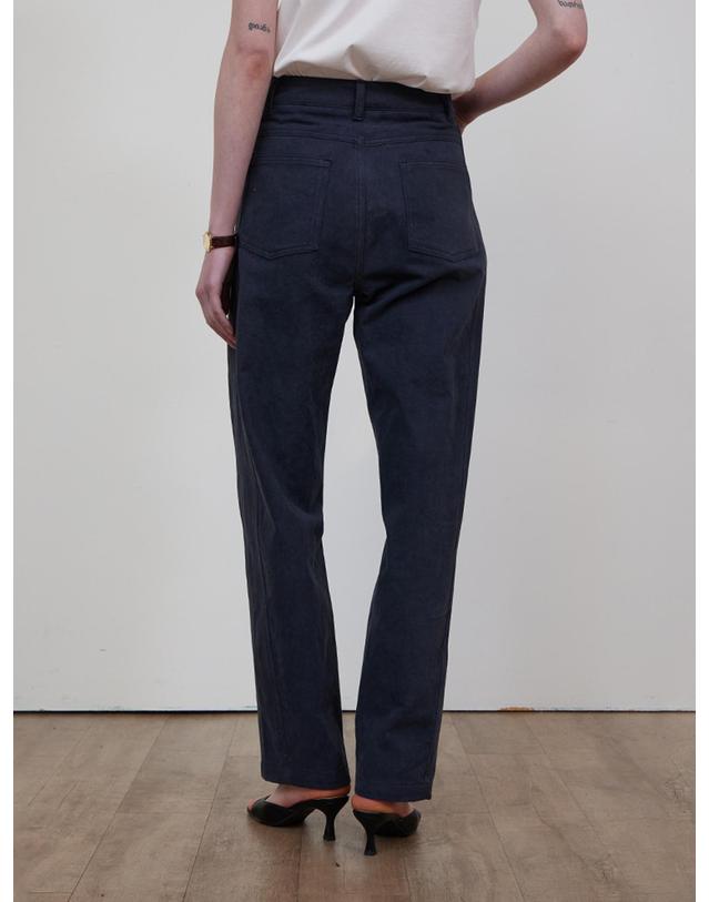 스텝어라운드 Pigment washing panel pants_DENIM 핑크 착용컷