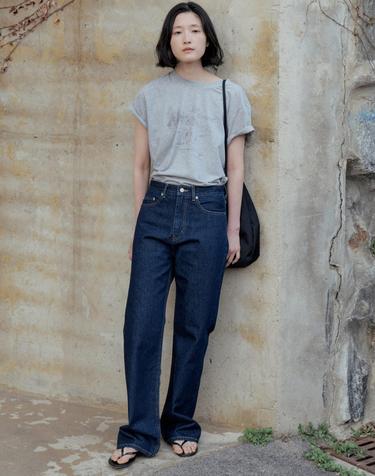 Classic Straight Leg Denim_DEEP BLUE
