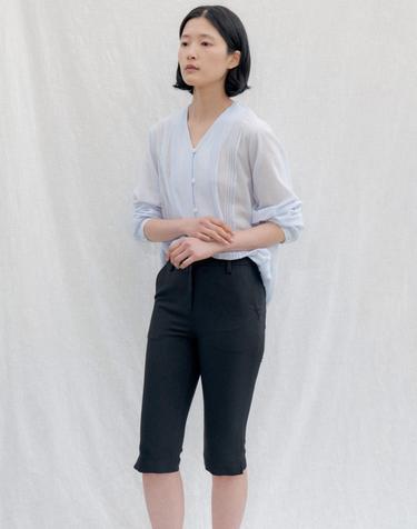 Stretch Capri Pants_BLACK
