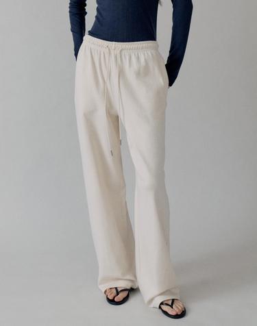 Cottage Relax Fit Wide Banding Pants_IVORY