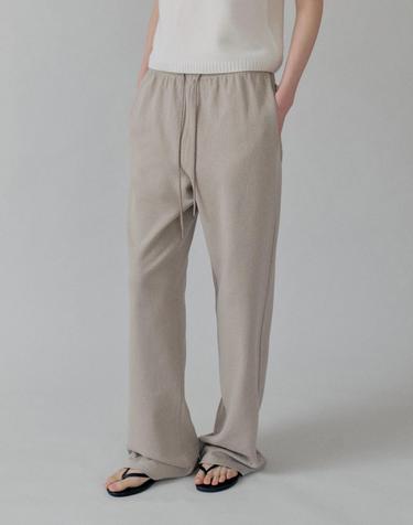 Cottage Relax Fit Wide Banding Pants_LIGHT KHAKI