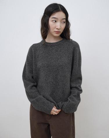 Double Back Yak Blend Knit_CHARCOAL