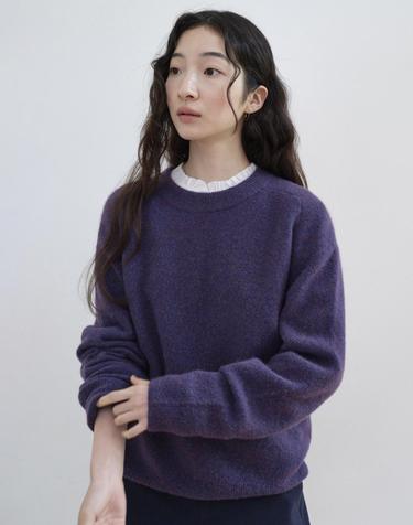 Double Back Yak Blend Knit_PURPLE