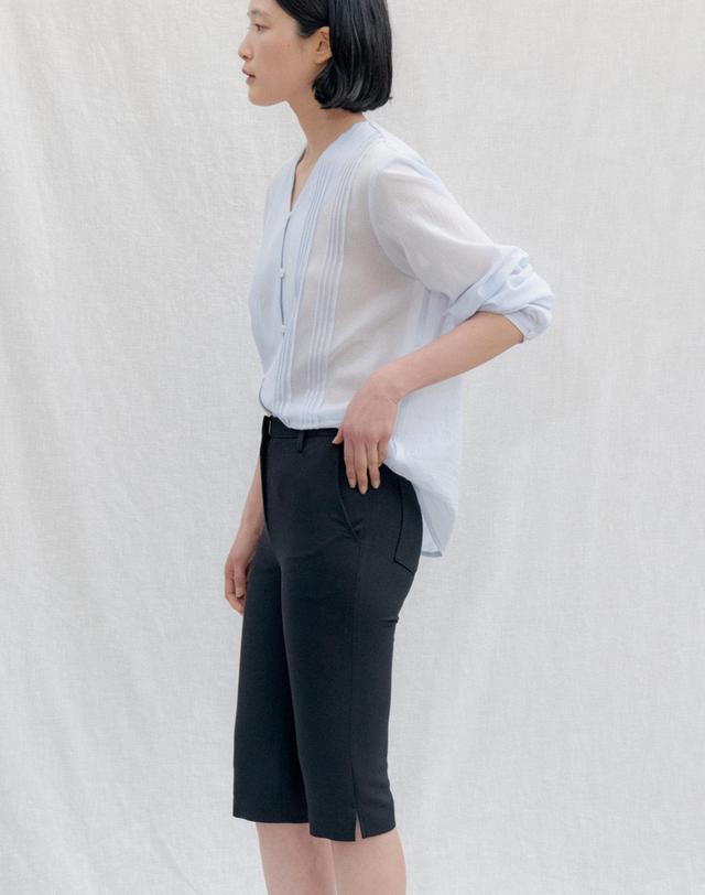 스텝어라운드 Stretch Capri Pants_BLACK 착용컷