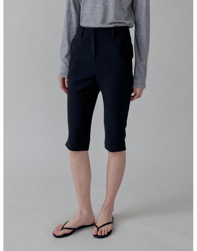 스텝어라운드 Stretch Capri Pants_BLACK 착용컷
