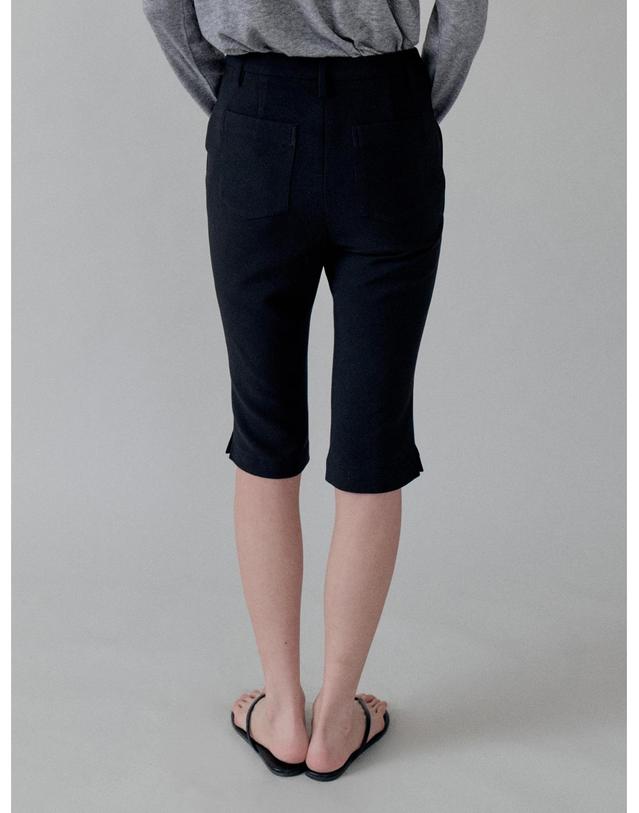 스텝어라운드 Stretch Capri Pants_BLACK 착용컷