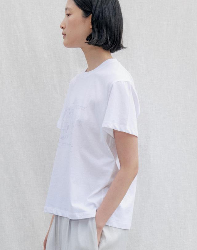 스텝어라운드 Prague park graphic Tee_WHITE 그레이 착용컷