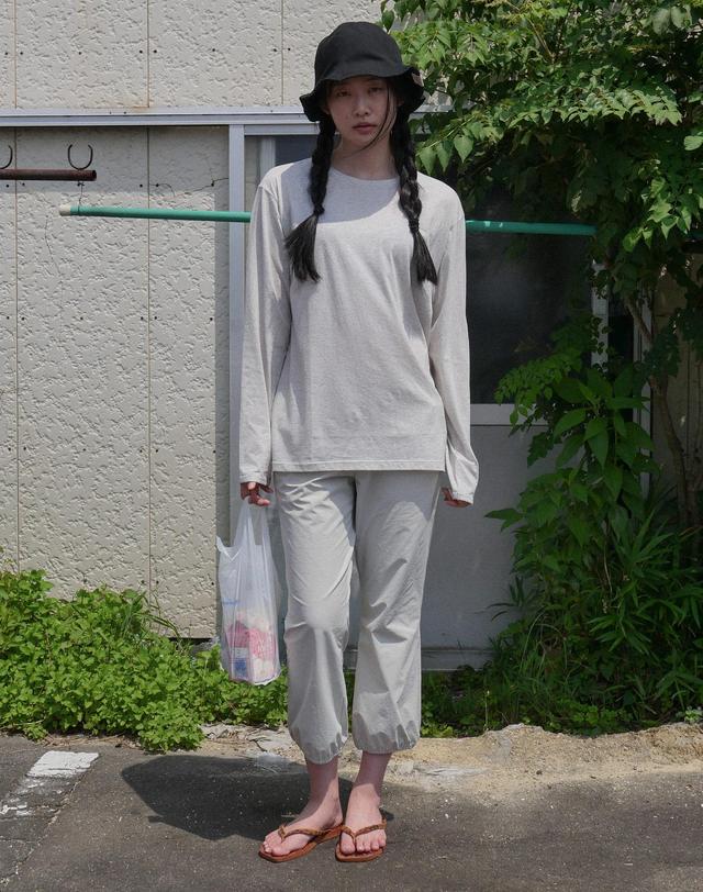 스텝어라운드 Summer Easy Banding Pants_LIGHT GREY 착용컷