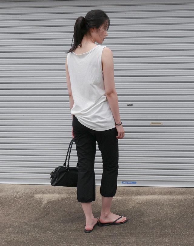 스텝어라운드 Summer Easy Banding Pants_BLACK 착용컷