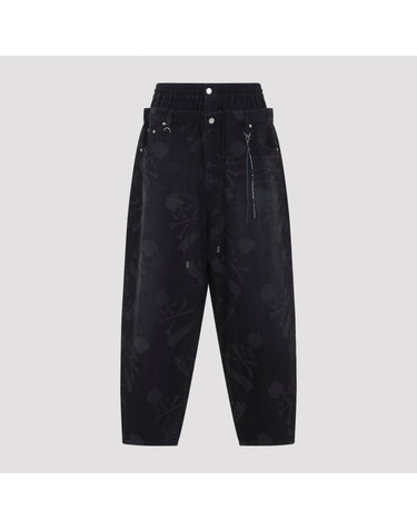 [해외직구] 26SS 마스터마인드 월드 마스터마인드 월드 Aloha 와이드 핏 진 MW26SE1PA006002BLACK TP575948796