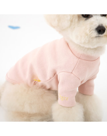 꼴레트멍멍 강아지티셔츠 베이직 밀크 긴팔 강아지옷