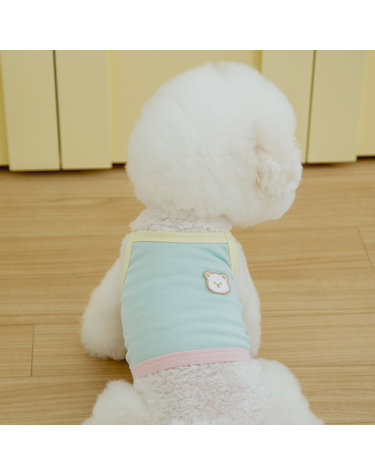 강아지쿨티 나시 여름옷 곰돌이 파스텔 티셔츠