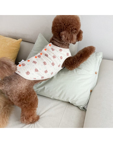 곰돌이 오가닉 강아지수면조끼
