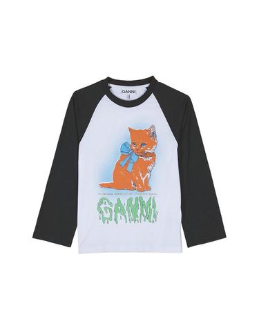 [가니] FW25 여성 크롭 키티 티셔츠 T4341 151