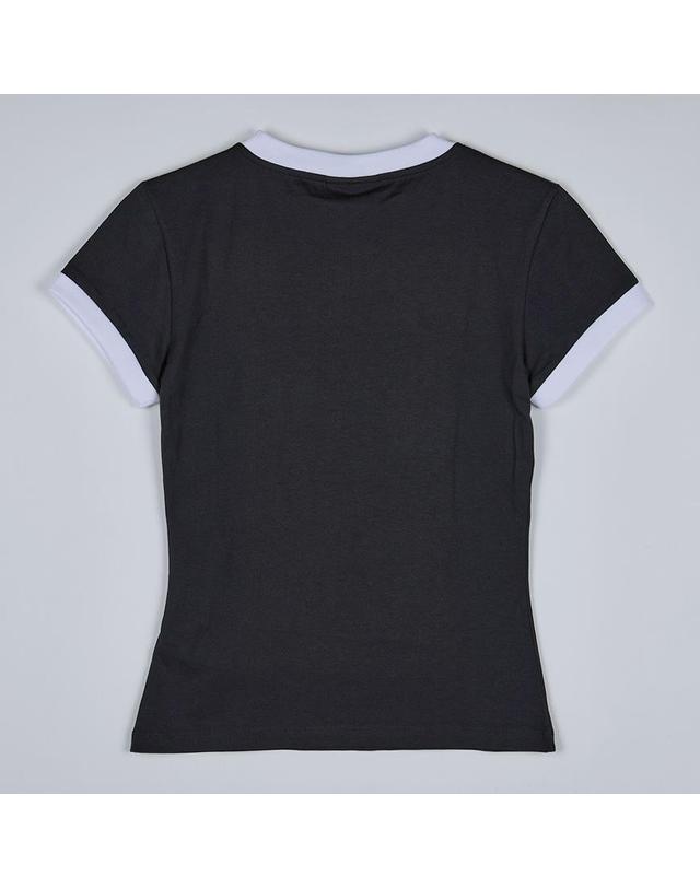 가니 [가니] FW25 여성 크롭 테디 티셔츠 T4335 252 착용컷