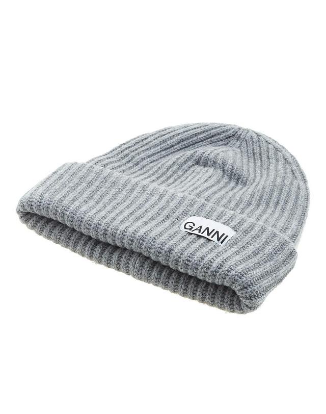 가니 [가니] FW25 공용 로고 라벨 울 비니 A4429 921 착용컷