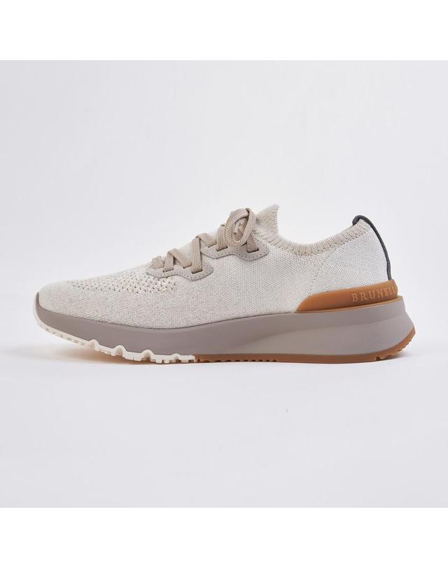 브루넬로 쿠치넬리 [브루넬로 쿠치넬리] FW25 남성 니트 러너 스니커즈 MZUKISO250 CSB87 착용컷