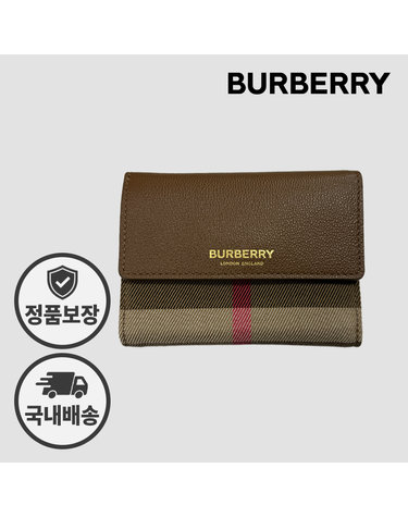 버버리 여성 반지갑 3단형 80845341 81216841 LANCA STER 브라운
