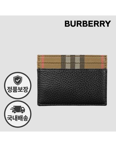 버버리 체크 카드지갑 81072661 샌든 SANDON 블랙