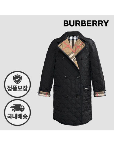 버버리 퀄팅 롱 자켓 80841991 뉴 타이팅 NEW TYTHING 블랙