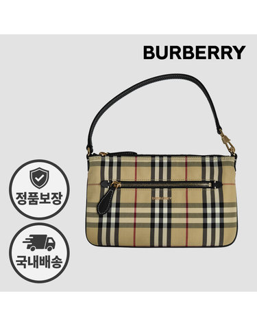 버버리 여성 파우치백 81315691 숄더겸용 체크 베이지
