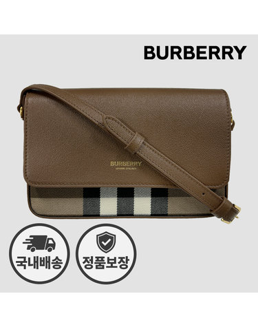 버버리 미니 크로스백 뉴 햄프셔 체크 80845001 81072701 브라운